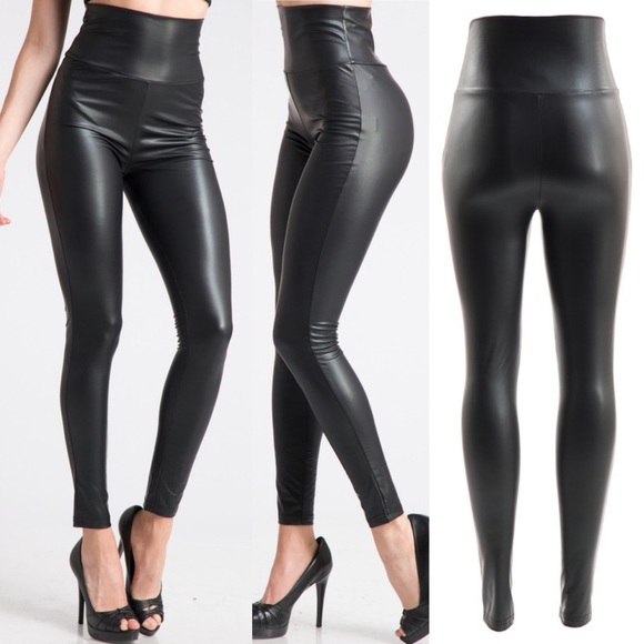 RESTOCKED💫 High waist faux leather leggings - Picture 3 of 3
